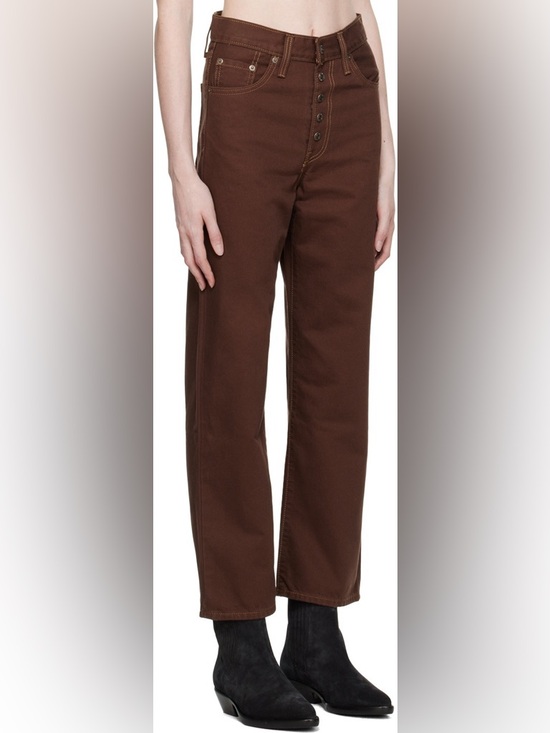 Levi's Denim - Levi's Ultra-High Rise Ribcage Straight Ankle Brown Coffee Jeans